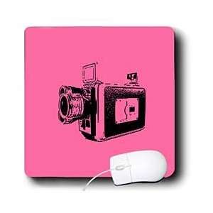   super 8 video camera on pink background   Mouse Pads: Electronics
