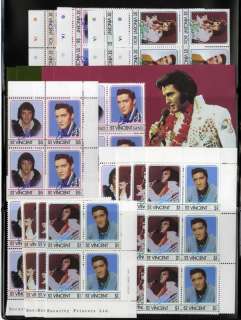 St Vincent Stamps Elvis Presley Mint NH Stock  