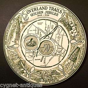   Overland Trails Golden Jubilee Souvenir Plate  St. Charles Missouri