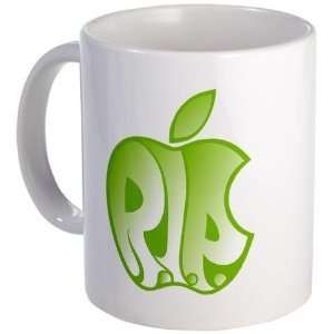 Creative Clam R.i.p. Steve Jobs Green Apple On An 11oz Ceramic Coffee 