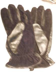 Mens Calvin Klein Black Leather Driving Gloves,Large  