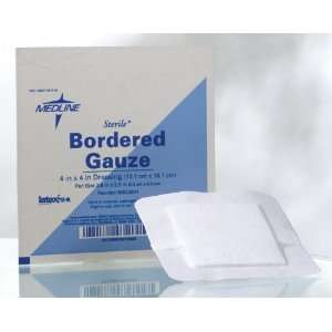  Gauze, Border, 4x10, (2x8pad), Sterile