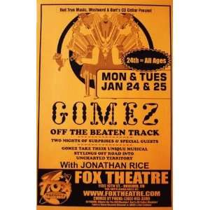    Gomez Boulder Colorado Original Rock Concert Poster