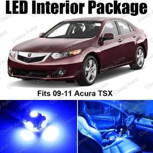 Acura TSX BLUE Interior LED Package (8 Pieces) Automotive