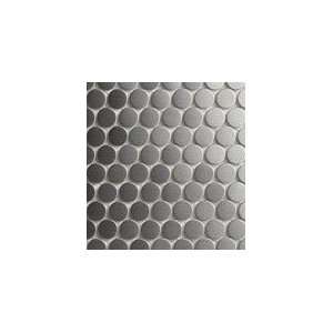 Sample 6x6 Sheet) Penny Round Metal Mosaic Tiles Earthworks Series