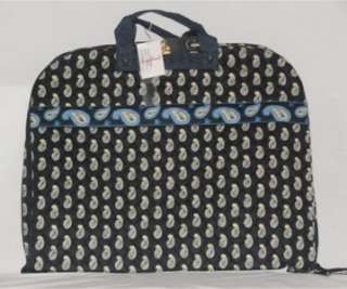 NEW QUILTED TEXTURE NAVY PAISLEY GARMENT BAG  