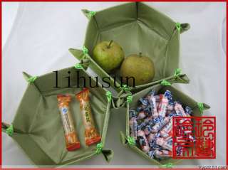 WHOLESALE18PCS CHINESE HANDMADE SILK CANDY BASKET/BOXES  