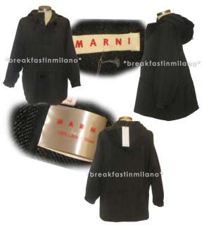 Ultra chic Marni grey wool jumper hooded coat FW08 07