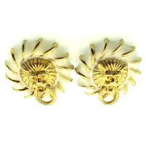  Vintage Stannard Lions Head Earrings Jewelry