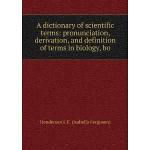  A dictionary of scientific terms pronunciation 