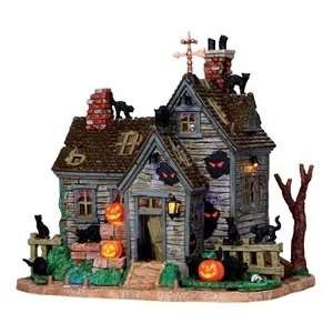  Spooky Town Vickis Cattery Halloween Lighted Building 