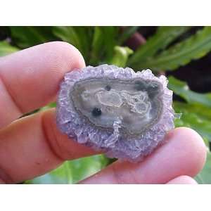  A9217 Gemqz Amethyst Stalactite Slice Polished for Wire 