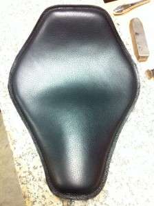   Leather Solo Motorcycle Seat Sportster Harley Chopper Bobber SnBlk