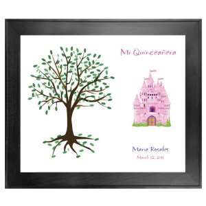  Quinceanera Guest Book Tree # 2 Castle Pink 20x24 For 50 