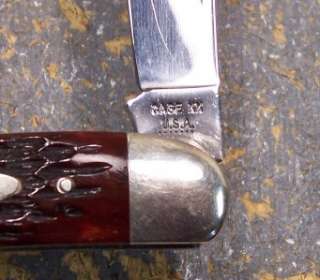 CASE XX USA 6380 1973 SPLIT BACKSPRING WHITTLER REDBONE KNIFE, MINT 