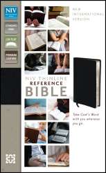NIV Thinline Reference Bible Navy Bonded Leather Zondervan Thin Travel 