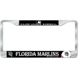  Florida Marlins License Plate Frame   Chrome Sports 