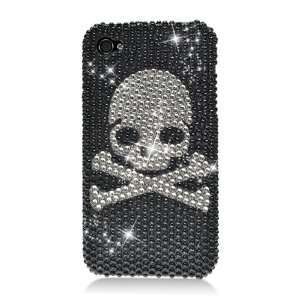 XFISH (TM) Diamond Skull Black (Fits AT&T, Sprint and Verizon iPhone 4 
