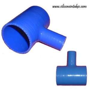   Silicone T Pipe with 1 BOV Port   2.5 Inlet/Outlet, blue Automotive