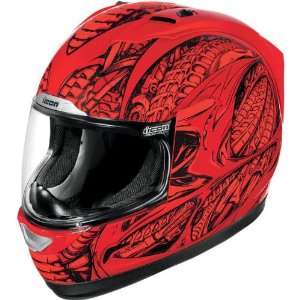  Icon Alliance Speedmetal Helmet   2X Large/Red Automotive