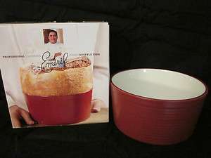 NEW EMERIL RIBBED SOUFFLE DISH 2 QT 8 VERY BERRY PROFESSIONAL 