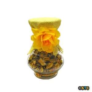 Lemon Scented Potpourri in Decorative Glass Holder (STC50108) ~ Great 