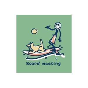  Life Is Good Board Meeting on Apple Mens Tee: Sports 