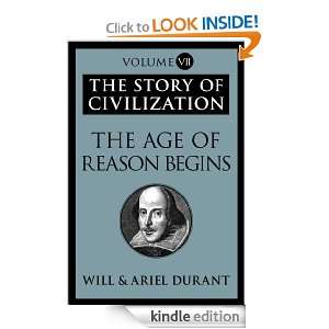   of Reason Begins Will Durant, Ariel Durant  Kindle Store