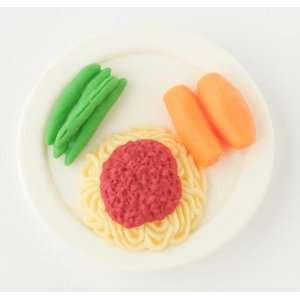 Spaghetti Dinner Plate Japanese Eraser. 2 Pack. By PencilThings