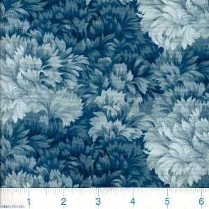  45 Wide Chelseas Garden Carnations Turquoise Fabric By 