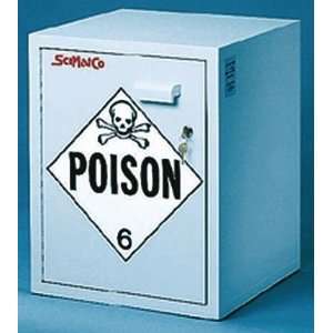 SciMatCo Bench Poison Cabinet, Poison; Capacity 4 x 1 gal. Bottles 