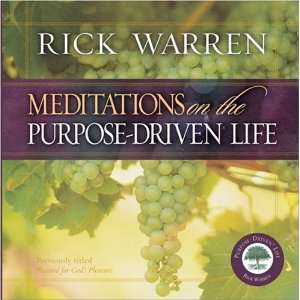   Meditations on the Purpose Driven Life [Hardcover] Rick Warren Books