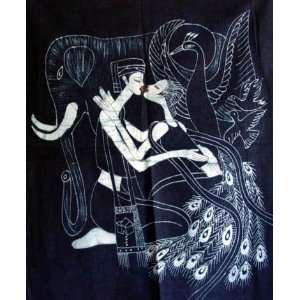  Chinese Art Hand Batik Tapestry Kiss Love Wall Decor 