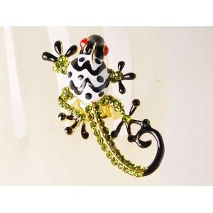   Chocolate Swirl Abstract Lizard Gecko Costume Adjustable Ring: Jewelry