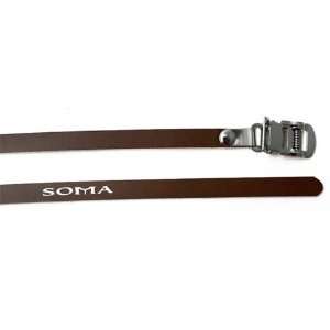  Soma LEATHER TOE STRAPS BROWN: Sports & Outdoors