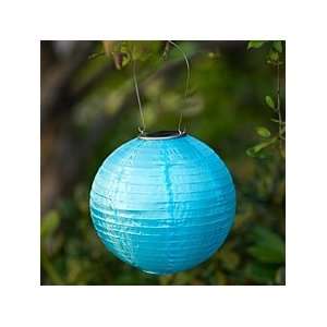    10 Inch Blue Outdoor Solar Powered Lantern: Sports & Outdoors