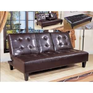  Adjustable Expresso Bicast Leather Sofa