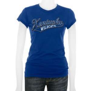  Kentucky Wildcats Womens Royal Tail Sweep Cube T Shirt 
