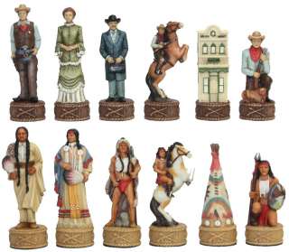Cowboys and Indians II Chess Game Pieces 7464  