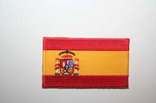 SPAIN ESPANA COUNTRY FLAG SMALL EMBROIDERED BADGE PATCH CREST IRON ON 