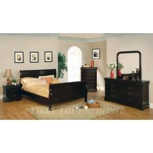  3781K CHY Louis Philippe King Sleigh Bed in Cherry: Home 