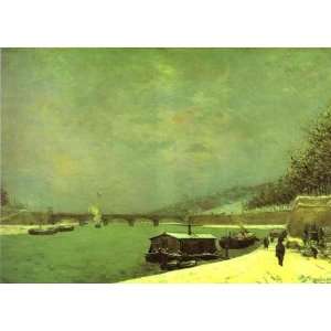   Seine at the Pont Ina, Snowy Weather Paul Gauguin
