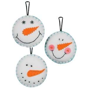   Felt Applique, Snowman Smiles Ornaments: Arts, Crafts & Sewing