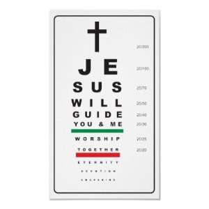  snellen eye chart jesus   poster