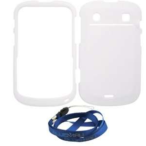  GTMax White Hard Rubberized Snap On Case + Neck Strap for 