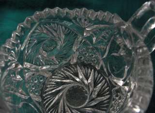 Up for sale is a beautiful antique Early American Pressed Glass punch 