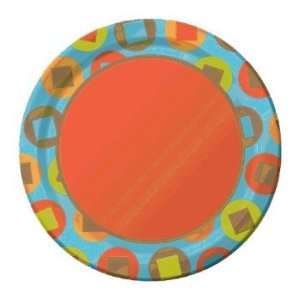  Circles & Squares Luncheon Paper Plates 8 Count Party 