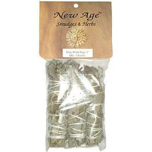  New Age Smudges & Herbs   White Sage Mini (3 Pack 