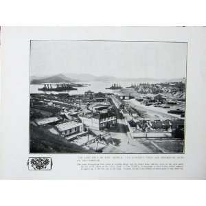  Town Port Arthur Ships Harbour Russo Japanese War