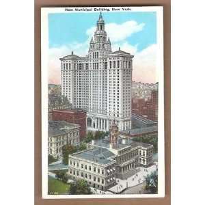    Postcard Municipal building New York City 2 